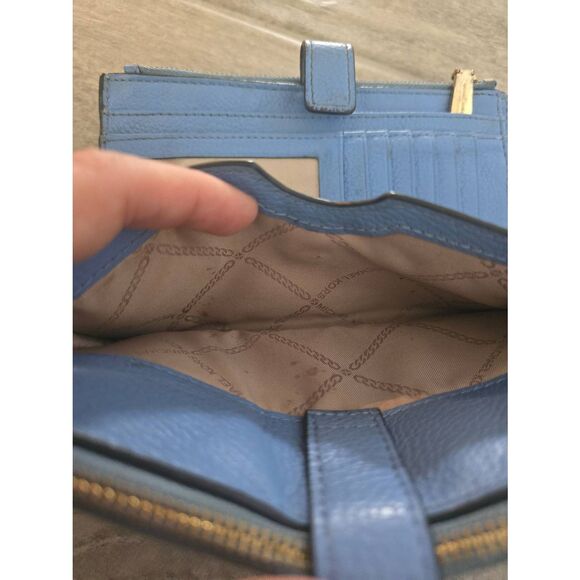 Michael Kors Blue Adele Leather Smartphone Wallet Wristlet - Picture 14 of 14